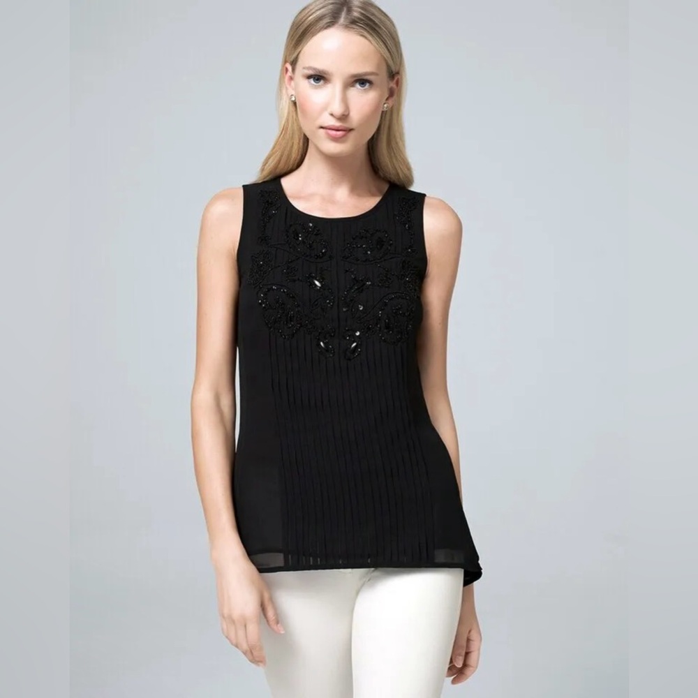 New gorgeous black embellished top!